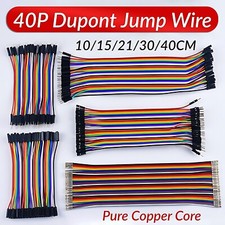 40P Dupont Jump Wire M-F M-M F-F Jumper Breadboard Cable Lead 10/15/21/30/40cm