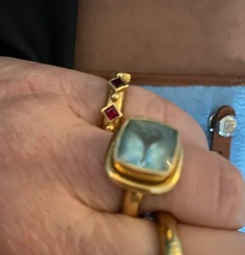 Elizabeth Locke 19k tourmaline ring 6 - Image 2 of 4