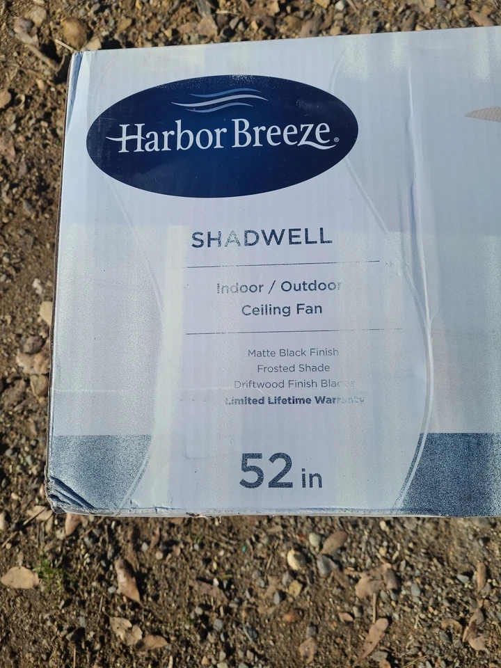 Harbor Breeze Shadwell 52" 5-Blade Indoor/Outdoor Matte Black Ceiling Fan LED    - Image 4 of 4