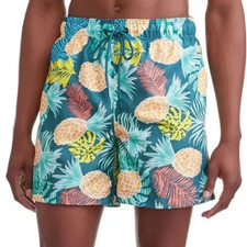 NEW George Men's Novelty Swim Trunks Shorts Size M 32-34 "Jungle Pineapple" NWT
