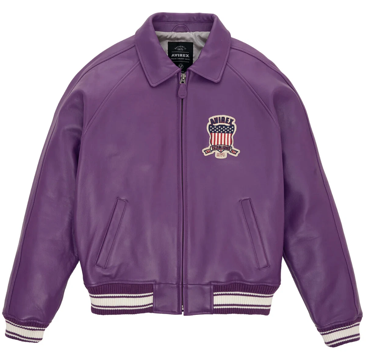 purple avirex jacket