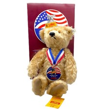 Steiff Club USA Sam Teddy Bear 1993/94 Premiere Mohair Germany Medal