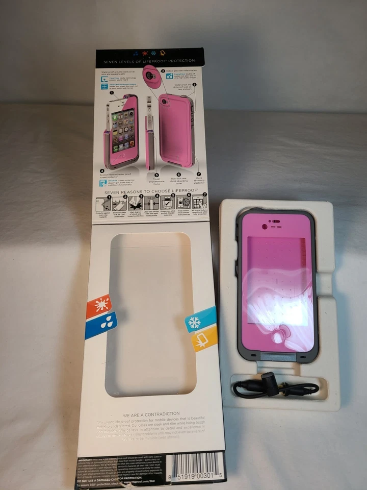 Lifeproof 防水保护壳 适用于 iPhone 4S & iPhone 4 粉红色  — 第 3/4 张图片
