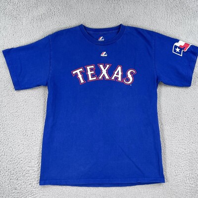 Texas Rangers Shirt YOUTH XL Yu Darvish #11 Majestic MLB Double