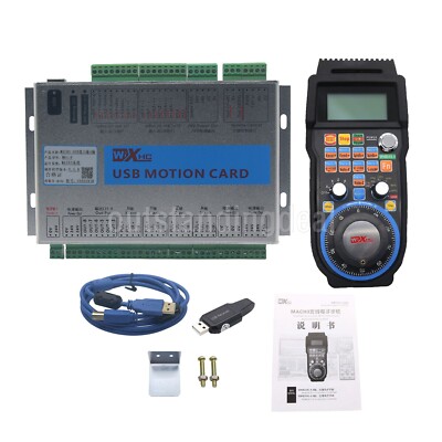 4-Axis USB Mach3 Motion Controller Card MK4-V + 4-Axis MPG Handwheel Pendant ot2