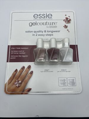 Essie Gel Couture Longwear 2 Steps Nail Color 3-Piece Set 0.46 oz Open Box