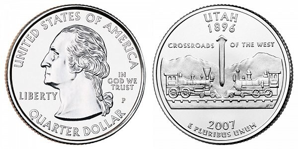 【新品未使用】2007年発行 ユタ州Quarter 1 バンク•ロール 2007 D UTAH Quarter Uncirculated, Bank Roll (40) | eBay