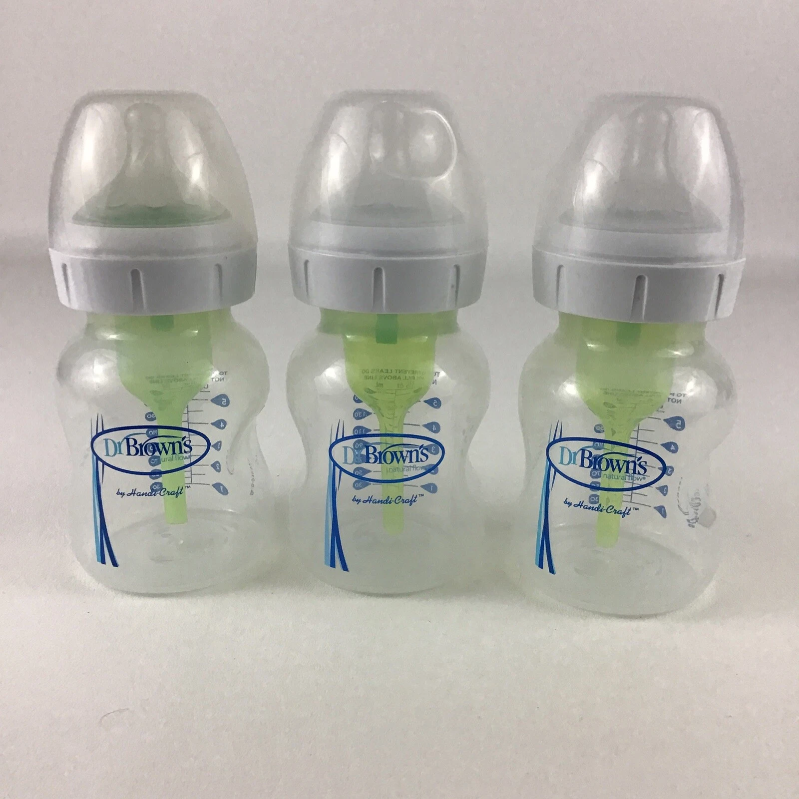Dr Brown's Natural Flow Anti Colic Baby Bottles Internal Vent System 5oz Lot 3