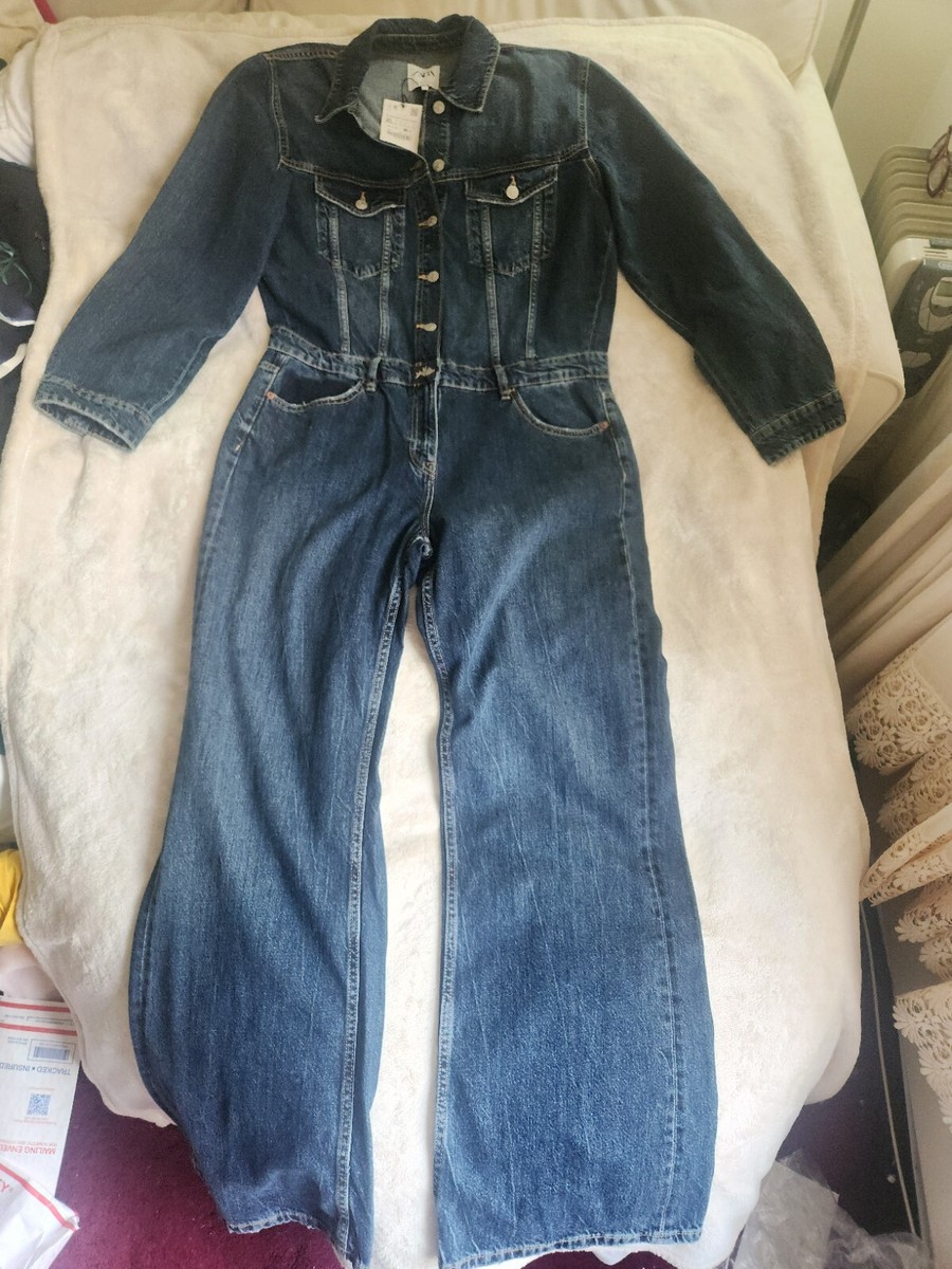 ZARA TRF denim ダメージサロペット　S size ZARA TRF denim ダメージサロペット S size - メルカリ