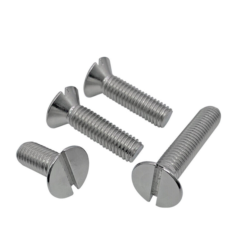 304 Stainless Steel Slotted Countersunk Flat Head Screws M4 M5 M6 M8 M10