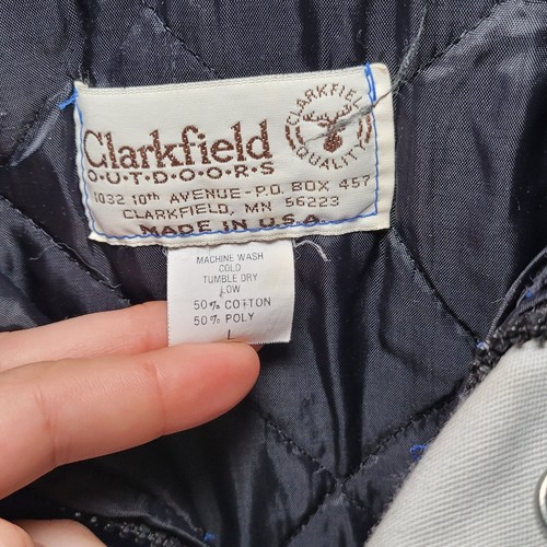 Blue Gorpcore 90s Vintage USA Clarkfield Outdoors Canvas Workwear Jacket Large - Bild 5 von 10