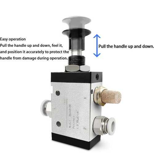 Pneumatic Air Valve 4r210-08 5port 2position Manual Hand Pull Push Lever Control - Picture 3 of 19
