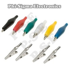 Crocodile Clips : Various Colours : Insulated/Uninsulated