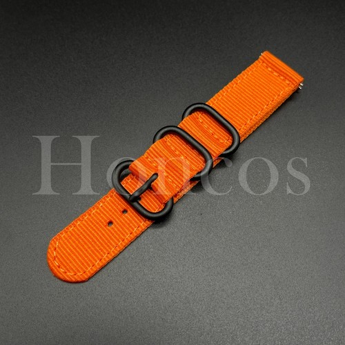18 20 22 MM Orange Nylon Canvas Watch Band Strap Quick Release Fits for Timex - Picture 4 of 4