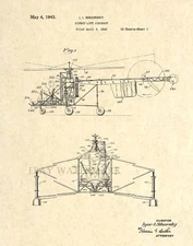 Sikorsky Helicopter Official US Patent Art Print - Vintage Antique Aviation 26