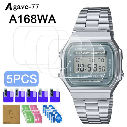 5PACK Clear Screen Protector Nano-explosion-proof Soft Film For Casio A168WA - 第 1/12 張圖片