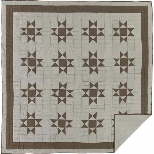 Ohio Star Queen Set; 1-Quilt 90x90 w/2 Shams 21x27 - Picture 4 of 5