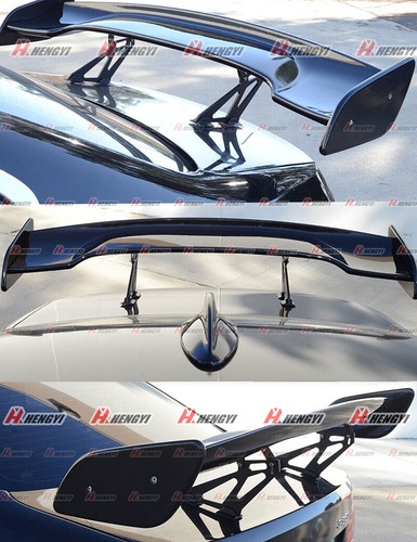 47" Universal Car Rear Wing Lip Spoiler Black Tail Trunk Roof Trim GT Style - Picture 2 of 6