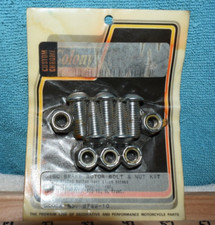 Colony Disc Brake Rotor Bolt & Nut Kit Chrome 8739-10 Fits 1973-80 FL Rear