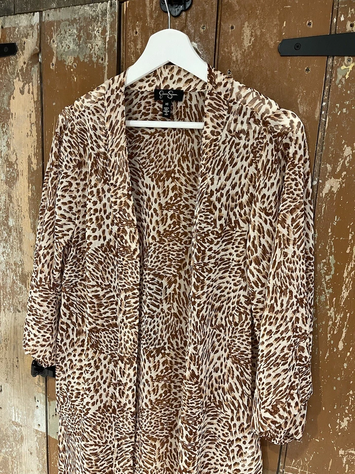 Ropa de noche Jessica Simpson con estampado de leopardo para mujer talla XS Foto 4 de 4