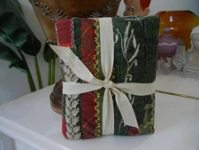 POTTERY BARN HOLIDAY LOVE REVERSIBLE QUILTED HANDCRAFTED EURO PILLOW SHAM NWT