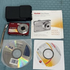 Kodak EasyShare M1063 10.3MP Digital Camera Red (NO CHARGER) Untested ⚠️