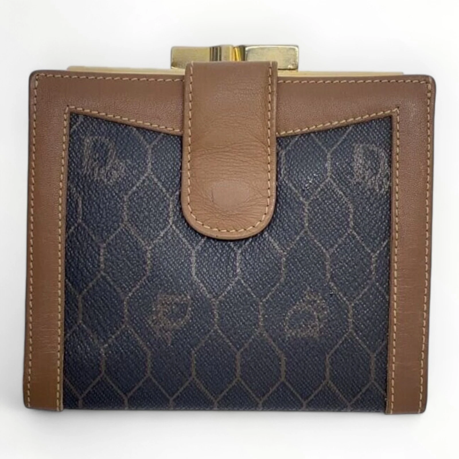 Portefeuille Christian Dior double pli cuir de vache 5202