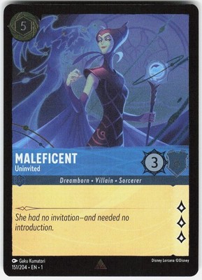 Maleficent - Uninvited Rare The First Chapter 151/204 NM Cold Foil