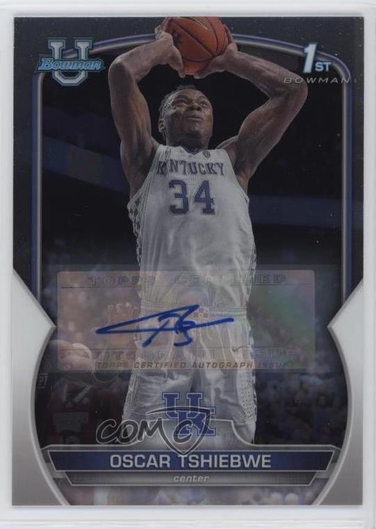 2022-23 Bowman U Chrome Chrome Prospect Auto Oscar Tshiebwe #74 Auto 0wl9