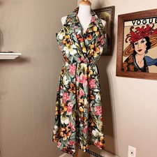 Miss Dorby floral dress Tea Length vintage size 16