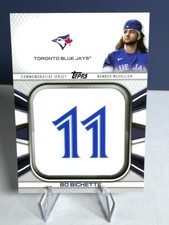 2022 Topps #JNM-BB Bo Bichette Player Jersey Number Medallion Relics