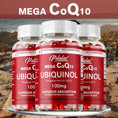 Mega CoQ10 Ubiquinol  Starkes Antioxidans, Herz- und Herz-Kreislauf-Gesundheit