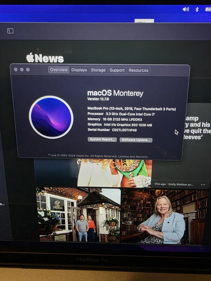 Apple MacBook Pro 13" 2016 · i7 · 16GB · 512GB, photo 2 of 4