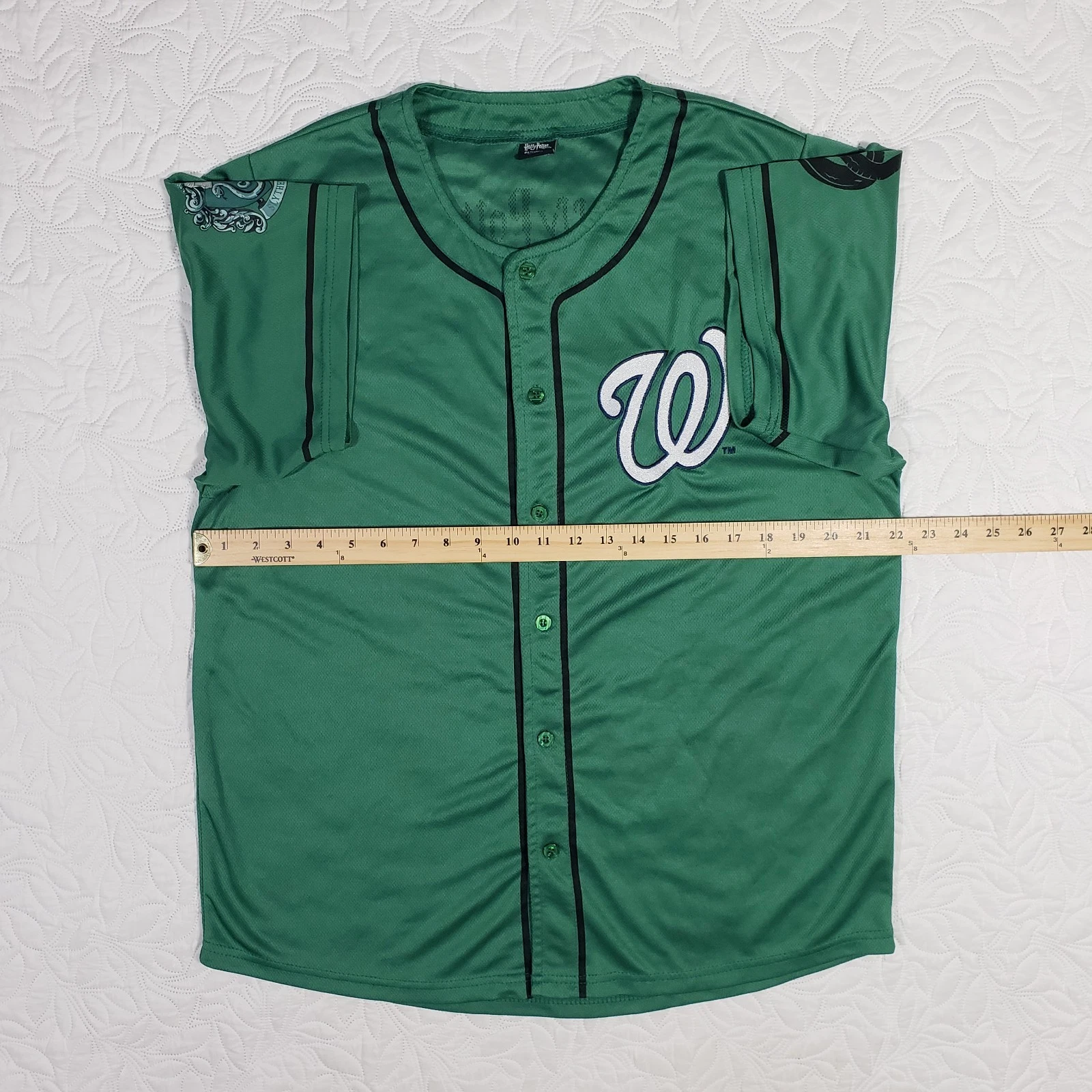 Washington Nationals Harry Potter Slytherin Baseball Jersey Large SGA