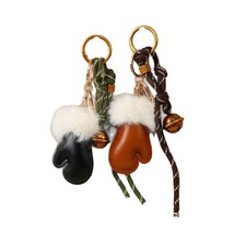Aesthetic Keychain Braided Rope Bag Charm Keychain Decorative Bag Accessories