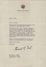 GERALD R. FORD - TYPED LETTER SIGNED 03/01/1980