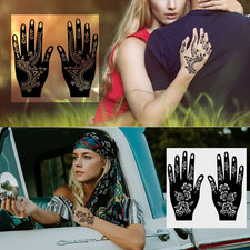 14 Sheets Henna Tattoo Stencils Kit for Hand Body Art, Indian Arabian Tempora...