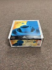 Fiesta Ware PEACOCK 4 Piece Place Setting Retired Fiestaware NEW in Box