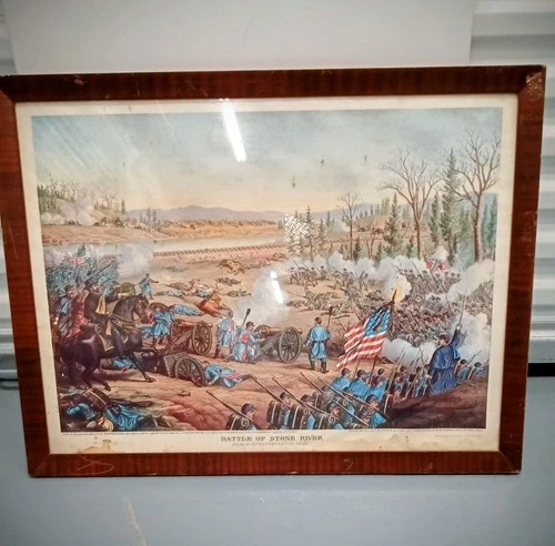 Battle of Stone River Framed Print Civil War 1861-65 Militaria Original