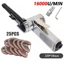 AIR BELT SANDER FINGER FILE & 25 BELTS HEAVY DUTY 16000 rpm Compressed Polisher