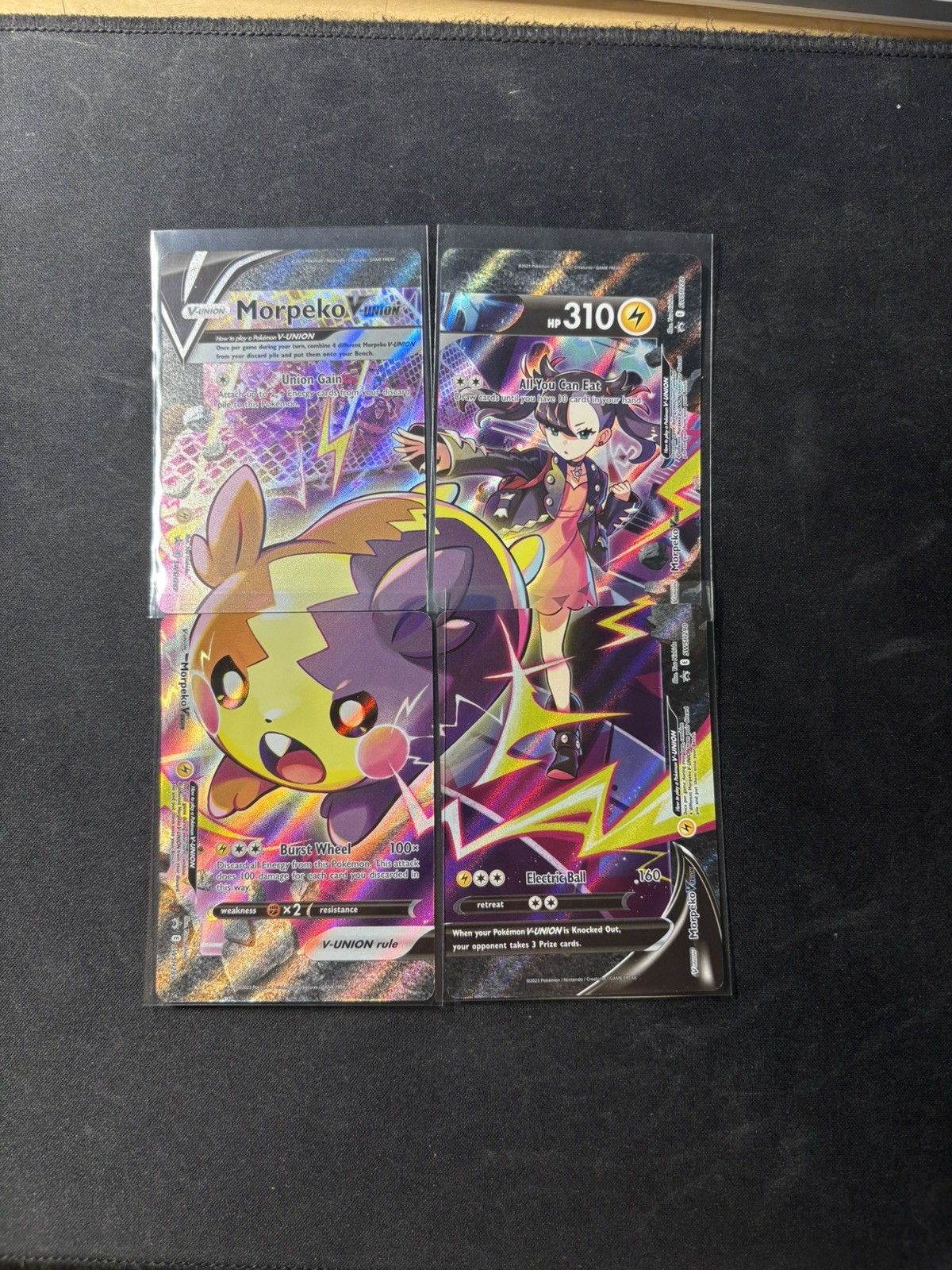 Pokemon Morpeko V-Union 4 Card Set SWSH287 SWSH288 SWSH289 SWSH290 Promo NM/Mint