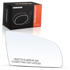 Right Passenger Side Heated Mirror Glass with Backing Plate - Compatible with