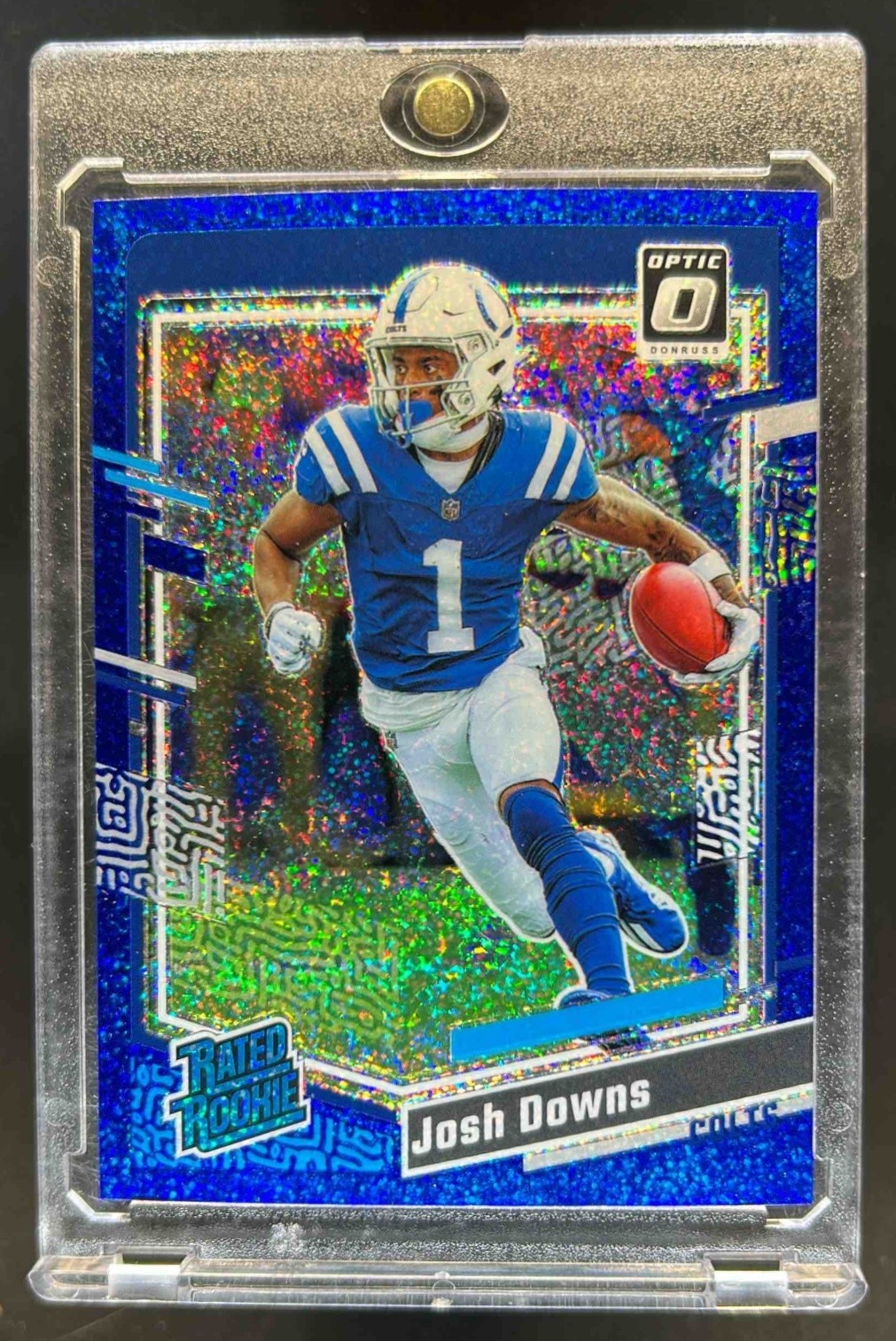 2023 Donruss Optic Josh Downs Blue Glitter Prizm Rated Rookie #248 Colts