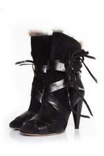 Isabel Marant Neta Stiefeletten Aus Kaninchenfell Weiblich Schwarz 37