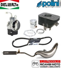 KIT MOTORE 70 CC CILINDRO 43 MARMITTA POLINI CARBURATORE E CINGHIA PIAGGIO CIAO