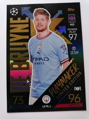 Topps Match Attax Champions League 2022/23 # LE PL 1 Kevin De Bruyne Playmaker