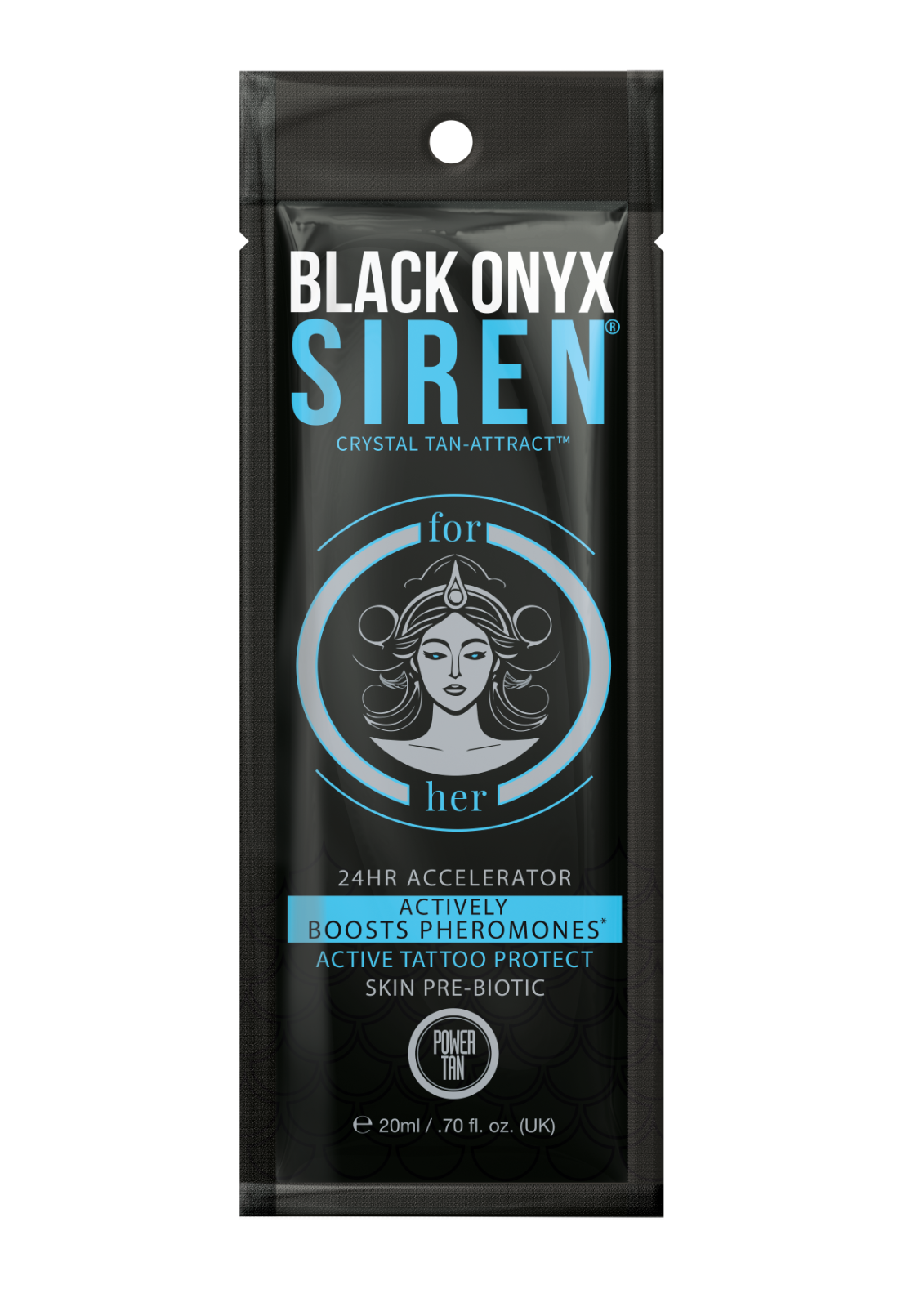 Power Tan Black Onyx Siren Tanning Accelerator Lotion for Her 20ml