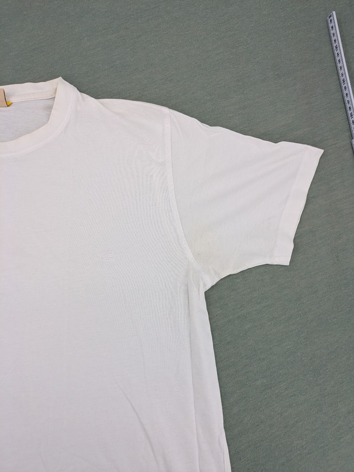 Camel Active Herren T-Shirt Weiß Rundhals Kurzarm Einfarbig Logo Baumwolle image 3
