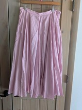 ZARA ZW COLLECTION Size Medium Flared Cotton Midi Skirt Pink