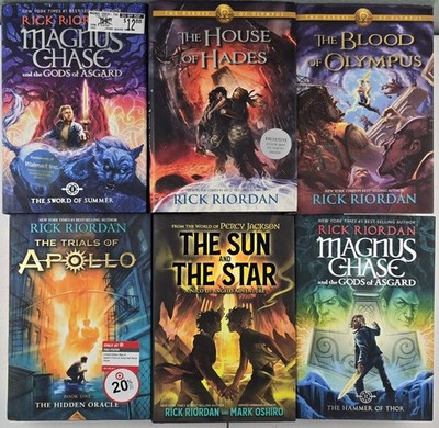 Rick Riordan Mixed Lot of 6 Hardcovers Disney Hyperion- The Trials Of Apollo...